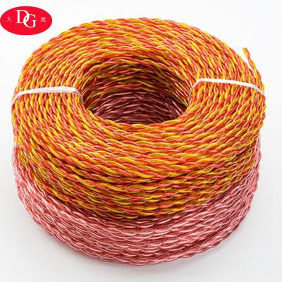 China Electrical Appliances Low Voltage Double PVC Insulated RVs 2*1.0mm2 Cable Twisted Pair Cable Armored for sale