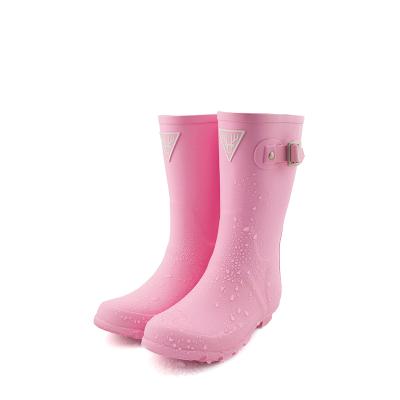 China Fashion Trend High Quality Unisex Rubber Rain Boots Kids With Breathable Cotton Lining for sale