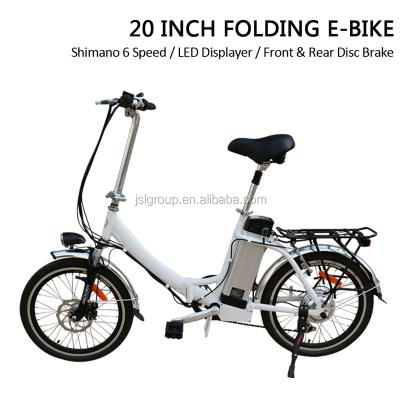 China Aluminum alloy lithium battery folding e-bike 20 inch folding electric bicycle for sale