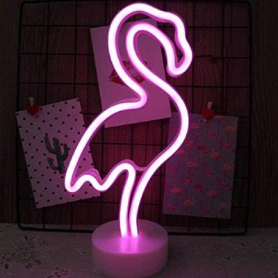 China Popular Festival and Party Decoration Ins Flamingo Led Neon Lamp Desk Lamp Baby Night Indoor Outdoor Lighting Light for sale