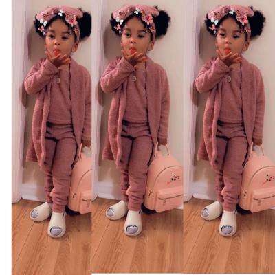 China Polyester / Cotton Fashionable 4 Piece Kids Clothes Fall /WinterBaby Girls Clothing Sets Clothes For Girls Children Teenagers With Small Moq for sale