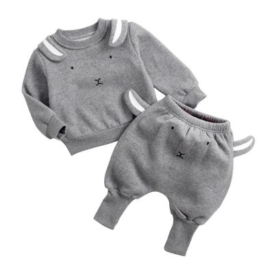 China Baby Kid Breathable Cotton Long Sleeve Clothes Two Piece Set Set for sale