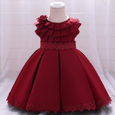 China Kids Breathable Clothing Baby Flower Costume Little Princess Girl Party Dresses 3 to 5 Years Old for sale