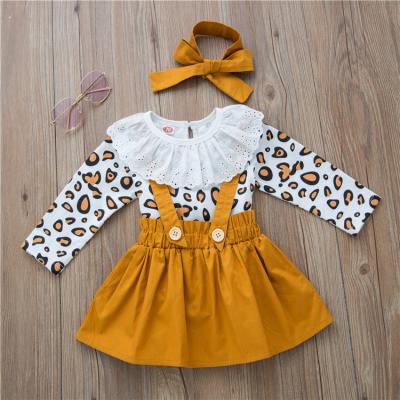 China Factory Price Direct Selling Breathable High Quality Overalls For Baby Girls Autumn Cotton Romper Skirt Two Piece Suit for sale