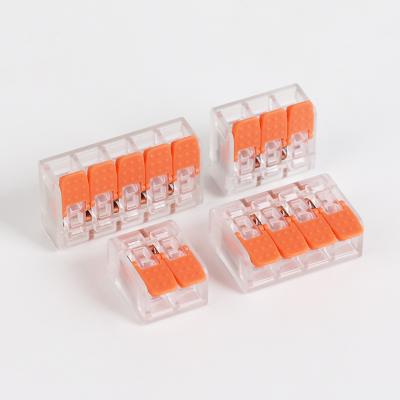 China Wiring BEYOND OPTICAL REACH Hot Orange Connecting Wire Sale 221-412 32amp BV Electrical For Junction Box Wire To Cable Connector Compact Splicing Connector for sale