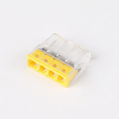 China Quick Connecting Screwless Wire Electrical Terminal 2273-204 For Mini BV Cores 0.5-2.5mm2 20 -16AWG Push Wire Connectors Massive Compact Types for sale