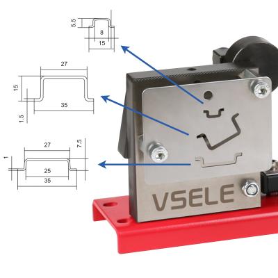 China Metal Profile Multi Din Rail Cutter With Ruler Easy Cut With Gauge Gauge For 35X7.5mm 35x15mm 15x7.5mm Din Rail Cutter for sale