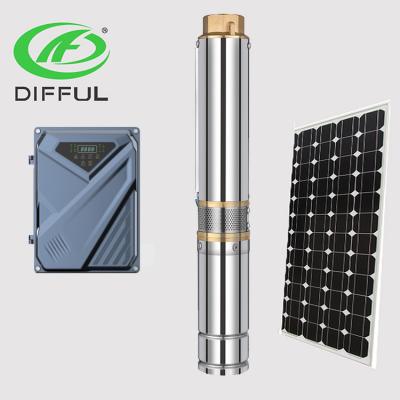 China Agriculture mini solar pump 1hp dc pump ac dc solar submersible water pump for sale