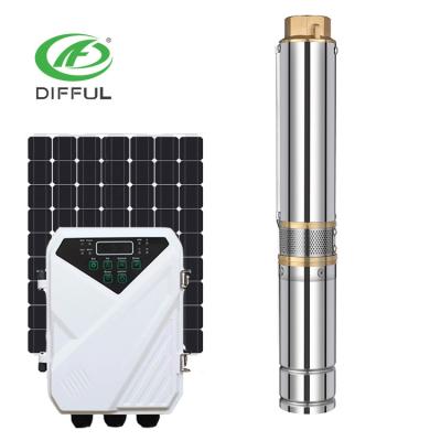 China Agriculture Water Pump 1500w to Solar Panel Borehole Pump Submisable Water Pump for sale