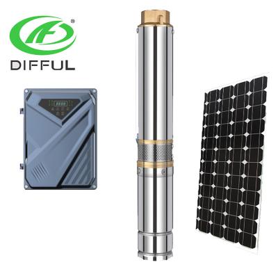 China Agriculture solar water pump 1hp with small solar panel stand pump DC solar water pump India for sale