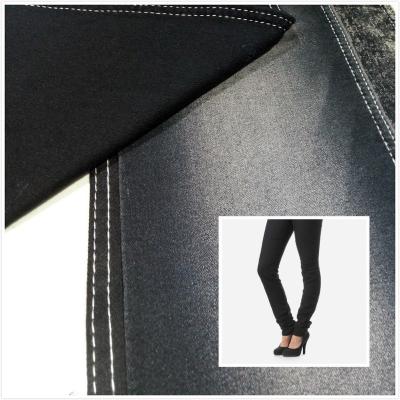 China Super Black Satin Stretch Skinny Jeans Denim Legging Textile Fabric For Pants for sale