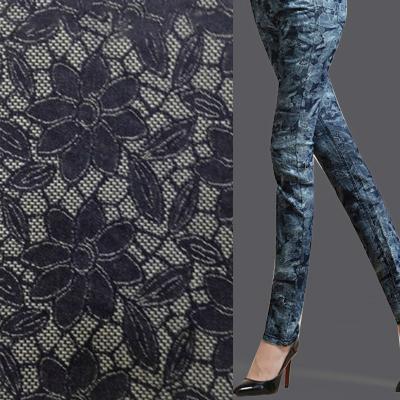 China Jacquard Aufar Jacquard Cotton Denim Fabric For Women's Dress for sale