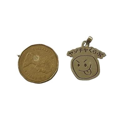 China Vintage Customized Cute Baby Face 14K Gold Plated Stainless Steel Pendant Accessories for sale