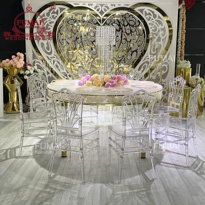 China DINING TABLE around furniture set acrylic wedding flower inside clear dining table for sale