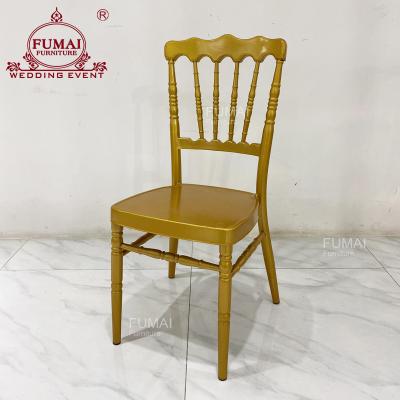 China Contemporary Metal Hotel Wedding Outdoor Dining Furniture Chair Napoleon Chair for sale