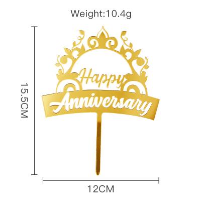 China Arylic Happy Birthday Acrylic Happy Birthday Cake Party Cake Topper Wedding Cake Topper Inserted Card Birthday for sale