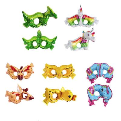 China New Cartoon 3D Mask Animal Foil Balloon Animal Mask Small Movie Gift Kids Mask Balloon for sale