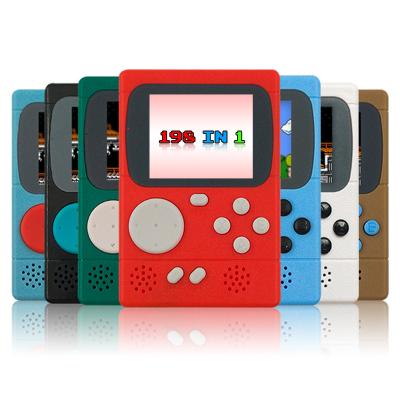 China Patent Retro Game Console New Portable 198 In 1 Video Retro Game Pocket Handheld Game Console Player With Retro Games for sale