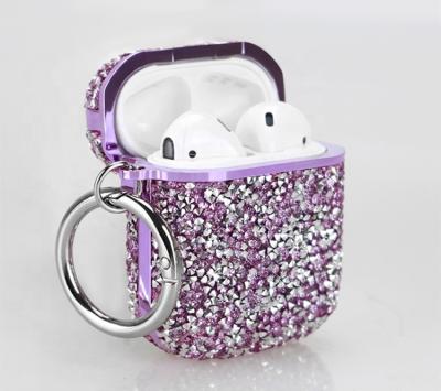 China Fashion Women's Soft Earphone Case Eco-friendly TPU Sparkle Crystal Bling Bling Shockproof Wireless Earphone Case for sale