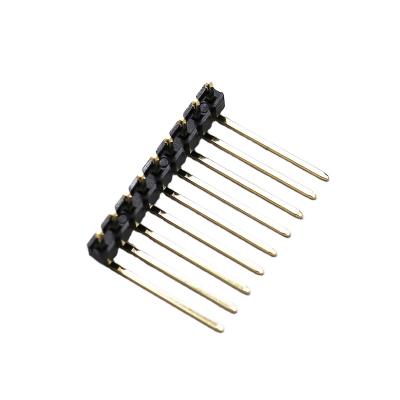 China High Quality PA6T/BT+30GF 1 Connector Male 2.54 To 40P Single Row Single Plastic Right Angle For PCB Pin Header for sale