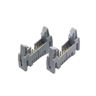 China PA6T+30%GF Box Female Customize Pitch 2*7p 14p 16p 1.27 2.0 2.54mm Straight Type 2.54Mm Plug 180 Degree Dip Gray Electrical Connector for sale