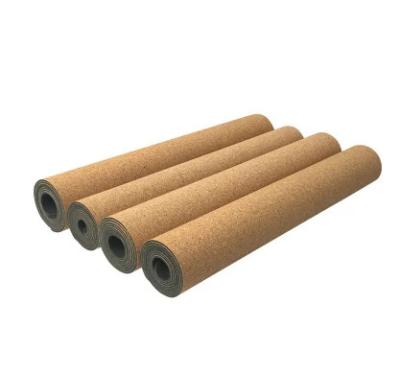 China 100% Recyleable Natural Rubber Non Slip Non Slip Cork Yoga Mat Sweatproof for sale