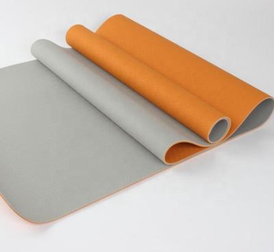 China Eco-frindly PVC Customized Double-sides Reversible Non-slip Eco Tape Yoga Mat for sale