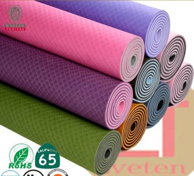 China Best Quality Selling Colorful Yoga Mats Strip Non-Slip Hot Luxury Special Custom Made Yoga Mat for sale