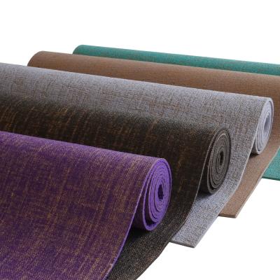 China 2020 new products innovative non-slip pilates exercise mat custom printed eco-friendly BY organic jute yoga mat for sale