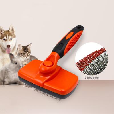 China Sustainable Professional Hair Shedding Comb Pet Self Grooming Cleaning Slicker Brush For Dog And Cats for sale