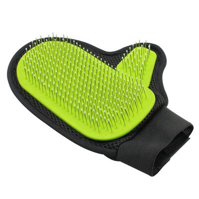 China Viable Dog Massage Grooming Brush Glove Deshedding Tool For Pet Hair Remover for sale