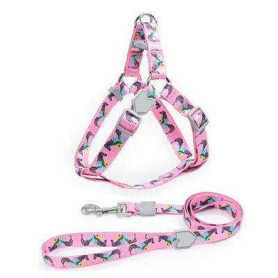 China Fashion Stored Personalized Step In Pet Harness Leash Set For Small And Large Dogs for sale