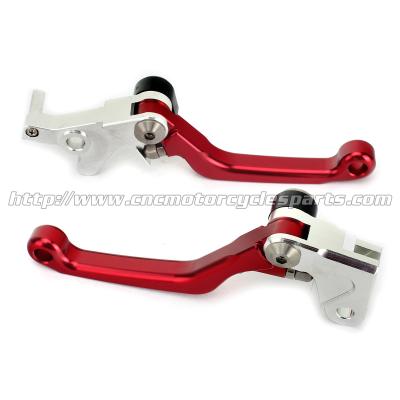 China 3 Finger CNC Anodized Motorcycle Brake Clutch Lever For Honda CR125R CR250R CRF 250 450 for sale