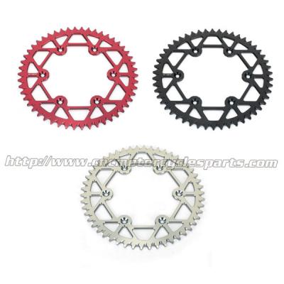 China Aluminium Alloy 7075 RM125 Dirt Bike Chain Sprocket Gearing for sale