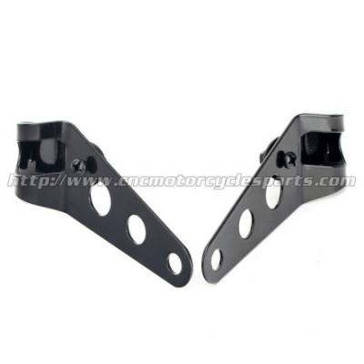 China Cafe Racer Motorcycle Side Mount Headlight Brackets 35mm To 43mm Forks for sale