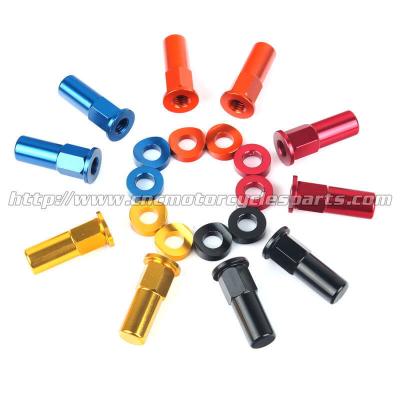 China CNC Billet MX Bling Kit Wheel Lock Nuts And Wheel Spacers For MX Dirt Bike for sale