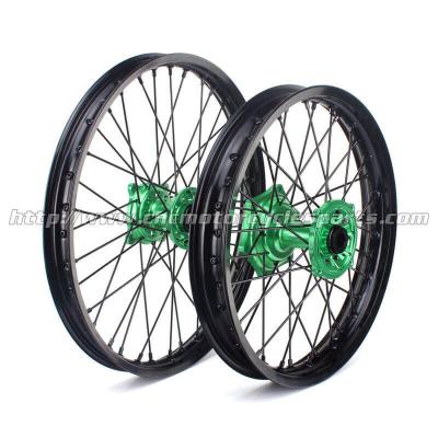 Chine Moyeux de roue faits sur commande de moto de noir d'alliage d'aluminium pour Kawasaki KX 125 250 à vendre