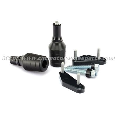 China Black Silver Motorcycle Frame Sliders For Yamaha YZF-R1 2007 2008 CNC Milled for sale