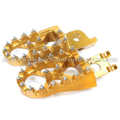 China KX250F KX450F Dirt Bike Wide Foot Pegs , Aluminum Alloy 7075 Motocross Footpegs for sale