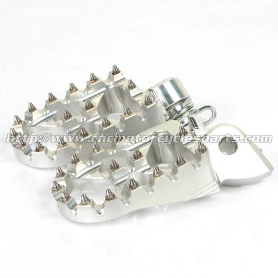 China Customized Dirt Bike Foot Pegs With Super Aggressive High Tempered Steel Teeth for sale