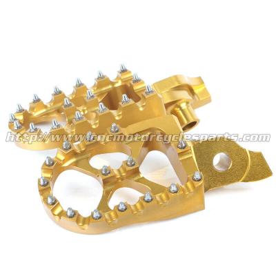 China Gold 7075 Aluminium MX Foot Pegs Foot Rests RMZ 250 450 RMZ250 RMZ450 for sale