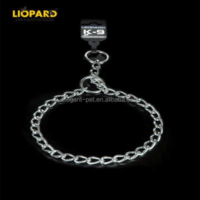 China Sustainable Factory Chrome Plated Adjustable Metal Dog Collar Pet Choke Chains for sale