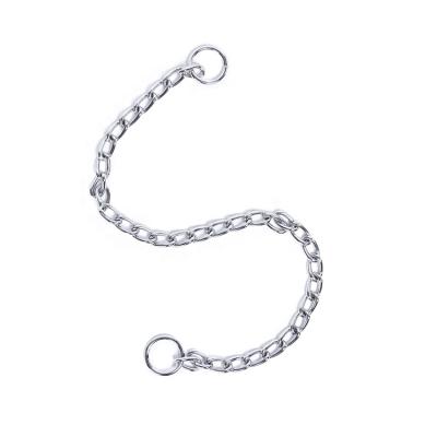 China Stainless Steel Metal Silver Collar Pet Wedge Chain Sustainable Training Dog Collar for sale