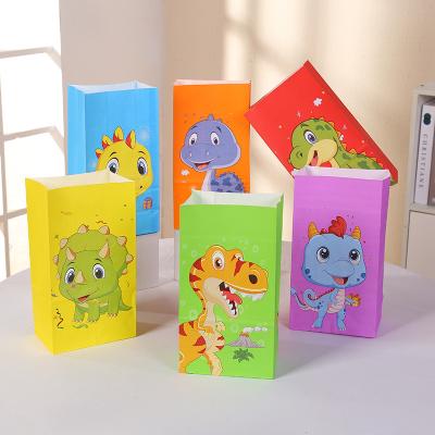 China Wholesale Recyclable Spot Dinosaur Series Kraft Paper Bag Toy Kraft Paper Bag Packing Gift Bag for sale