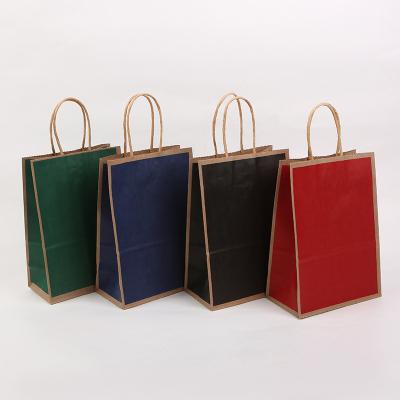 China Wholesale Recyclable Factory Party Gift Bag Kraft Paper Bag Tote Bag Clothing Store Shopping for sale