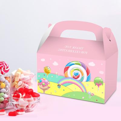 China Amazon Lollipop Cake Valentine's Day Gift Packing Birthday Gift Certificate Paper Bag Recyclable Portable Gift Box for sale