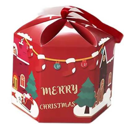 China 2022 New Fashion Recyclable Wholesale Christmas Gift Kraft Food Apple Paper Gift Box for sale