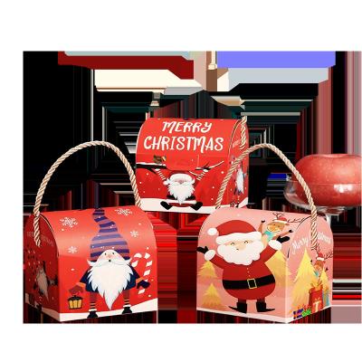 China Recyclable Wholesale Square Custom Paper Box Christmas Pattern Gift Packaging Box for sale