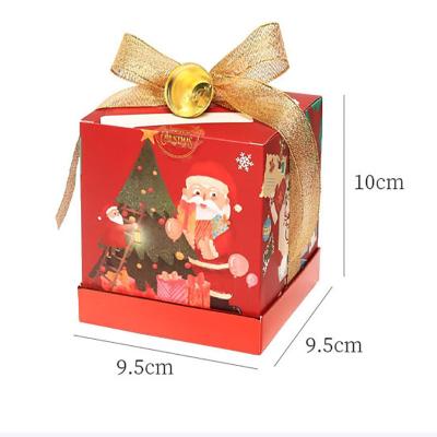 China 2021 Recyclable Christmas Gift Box In Square Stock Gift Box Boxes With Random Patterns For Fast Delivery for sale