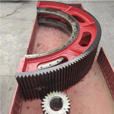 China HRC 45-55 High Hardness Big Spur Gear Rotary Kiln Girth Gear for sale